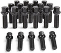20PCS 14x1.5 Extended Lug Bolts with 45mm Shank Length Ball Seat, Aftermarket Black Wheel Lug Bolts for Spacers, Compatible A3 A4 A6 A8 S4 S6 S8 TT Jetta Allroad Volkswagen Quattro Golf Tiguan Passat