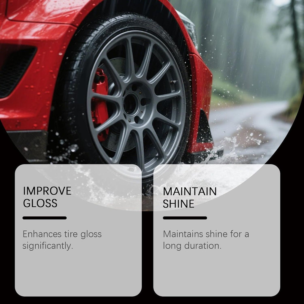 Wheel Shine Car Tires - 100ml Wheels, 1 Bottle Protective Glaze For Long-Lasting Bright Luster, Liquid Solution With Sealing Properties, Vehicle Supply, Finish For Rubber And Trims