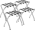 tangkula chrome luggage rack for guest room, no, main product view