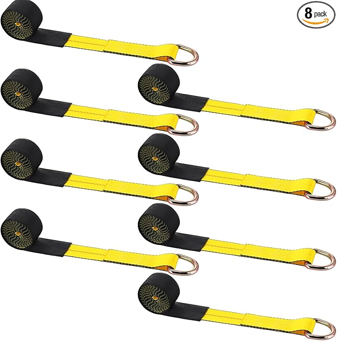 8Pack 2" X 10 ft Tow Truck Straps Lasso Wheel Lift Straps Lasso Tow Strap by Wowangce