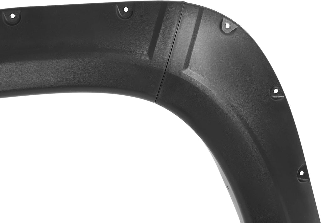 ALMULOO 4Pcs Fender Flares Compatible with 2012-2015 Toyota Tacoma | Fleetside 6 FT (72") Long Bed Models Only Wheel Arch Covers PP Plastic Textured Black