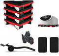 Heavy Duty Furniture Dolly Lifter Trailer Furniture Movers with 9 Wheels Anti-Slip Groove Design Pad 360° Rotatable Silent Rubber Universal Wheels, Max Load 3300LBS （5 Pack）