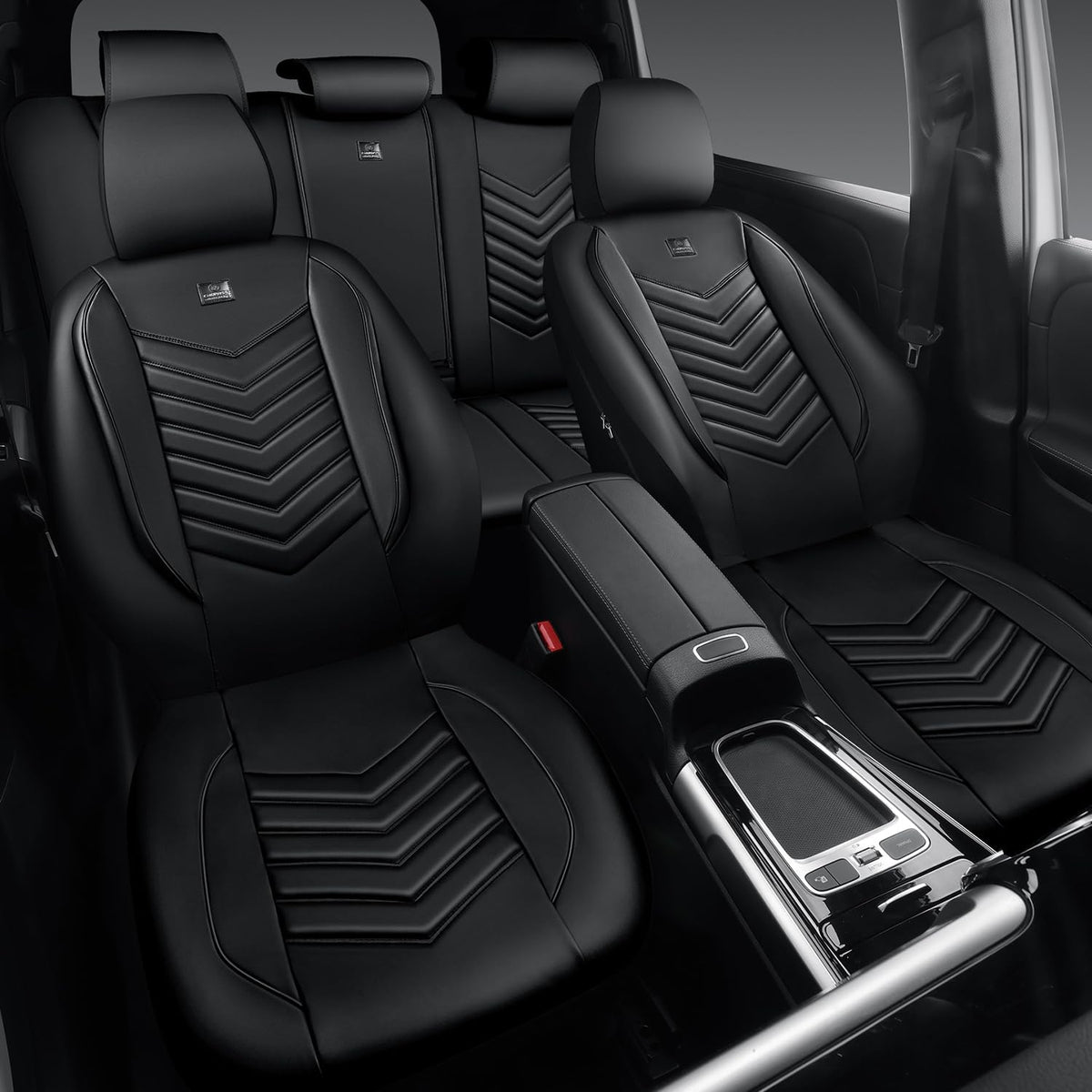 car pass 3d foam faux leather seat covers showing dimensions