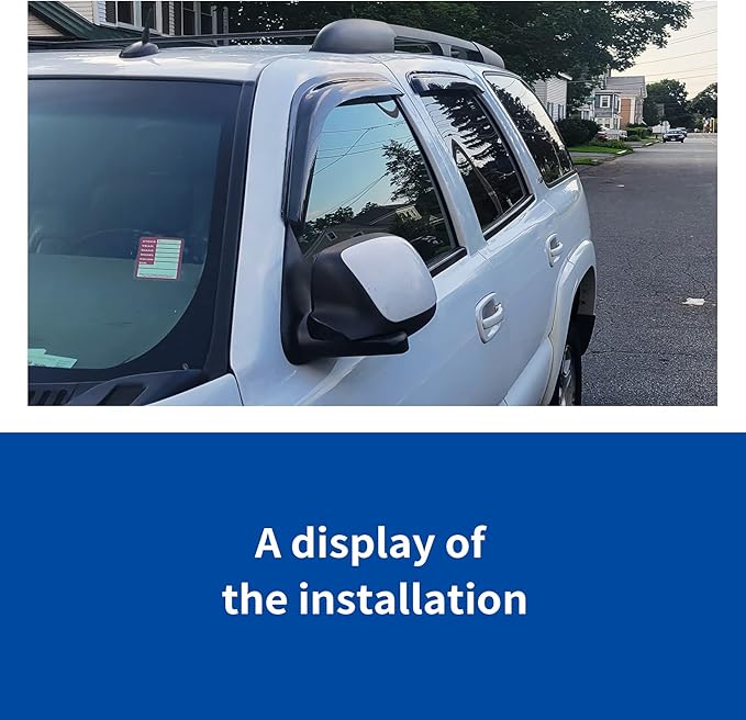 4pc Sun Rain Guards Window Visor Wind Deflector Compatible - Image 6