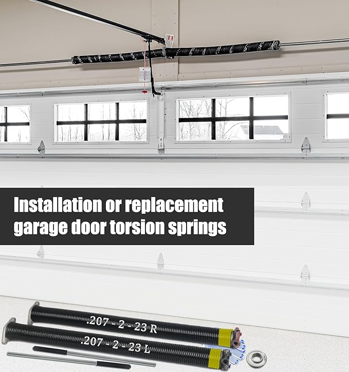 Garage Door Torsion Spring Set, Pair of 2" Electrophoresis Coated Garage Door - Image 7