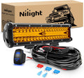 nilight led light bar 12 inch amber 300w, main product view