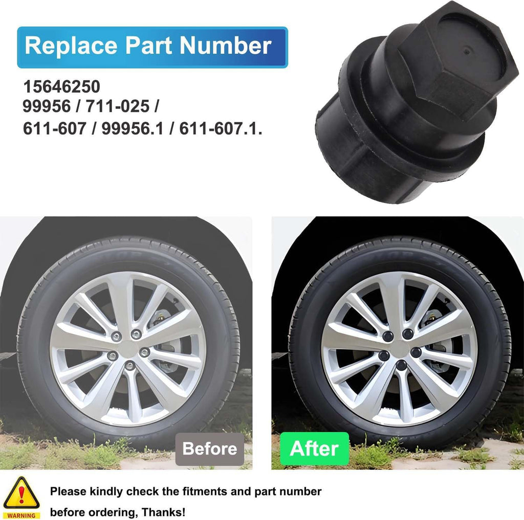 24 PCS Wheel Lug Nut Covers Compatible with Chevrolet GMC 1500 2500 Full Size Truck Thread M27-2.0, Lug Nut Cap Covers Replace 15646250, Black