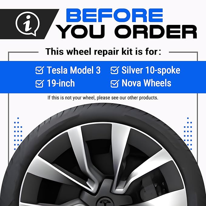 Premium Tesla Wheel Curb Rash Repair Kit - Image 2