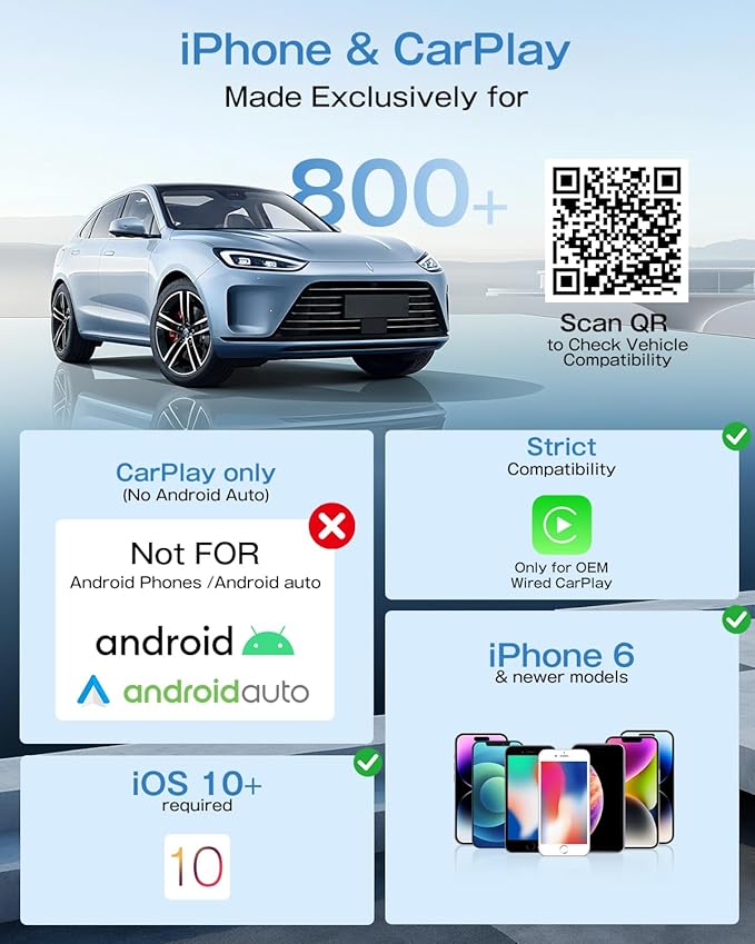 Wireless CarPlay Adapter for iPhone, 3X Faster Auto-Connect, No Lag, Plug & Play - Image 8