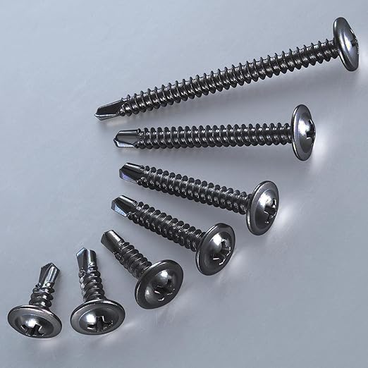 #8×1” for Sheet Metal Self-Tapping Screws 410 Black Stainless Steel Truss Head - Image 3