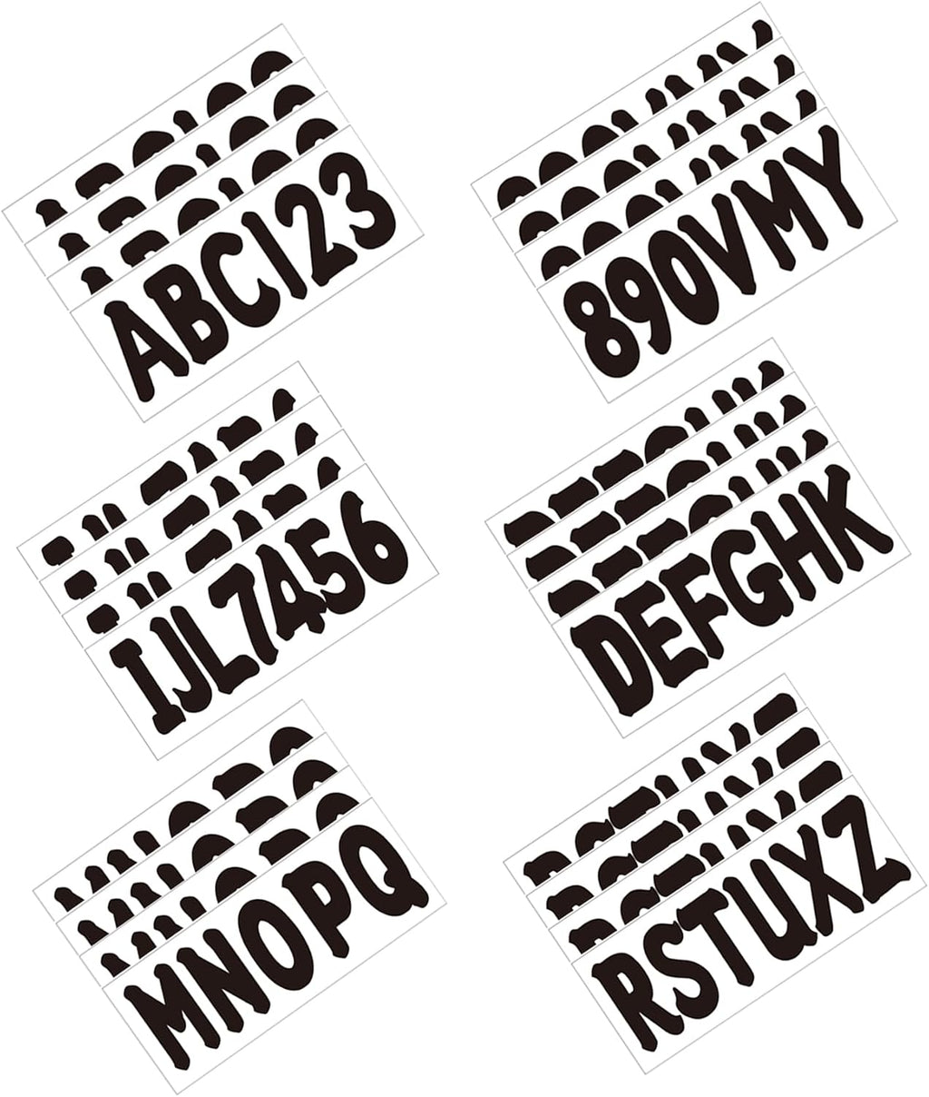 3 Inch Boat Registration Number & Letters Decal Kit Waterproof Marine Vinyl Hull Easy Apply for PWC Jet Ski Pontoon Black