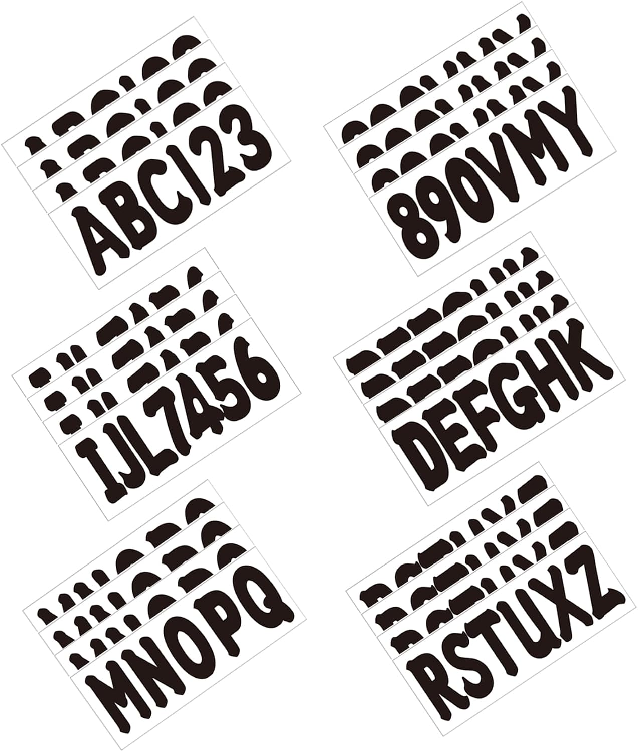 3 Inch Boat Registration Number & Letters Decal Kit Waterproof Marine Vinyl Hull Easy Apply for PWC Jet Ski Pontoon Black
