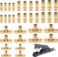 cheemuii 35pcs brass dot air line fittings kit, main product view