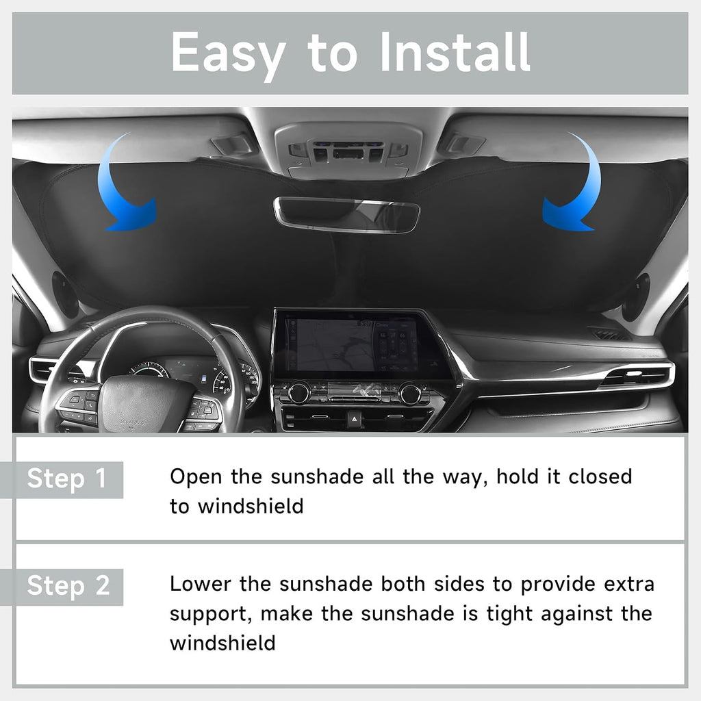 Windshield Sun Shade Compatible for Mazda CX5 CX-5 2017-2023 2024 2025 2026 Accessories Foldable Front Window Sunshade Sun Visor Protector Block UV Rays