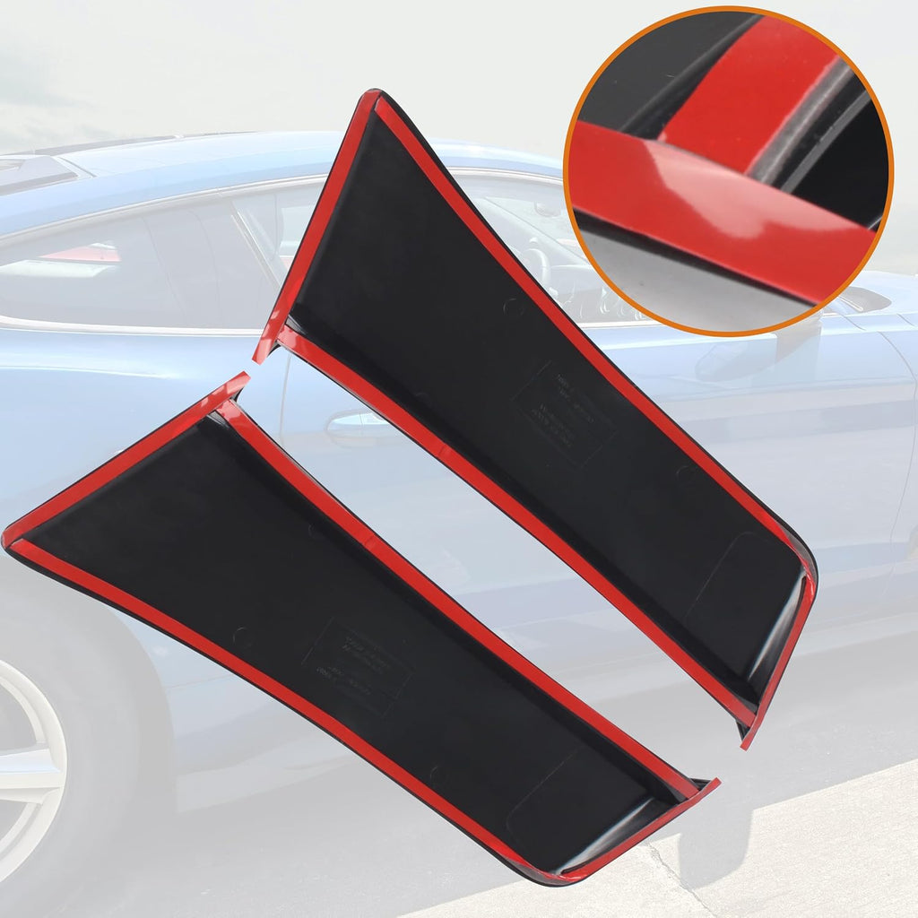 Black Rear Quarter Panel Side Scoop Compatible with Ford Mustang 2015-2023, Rear Side Fender Door Scoops Compatible with Ford Mustang 2015-2023 (2PCS)
