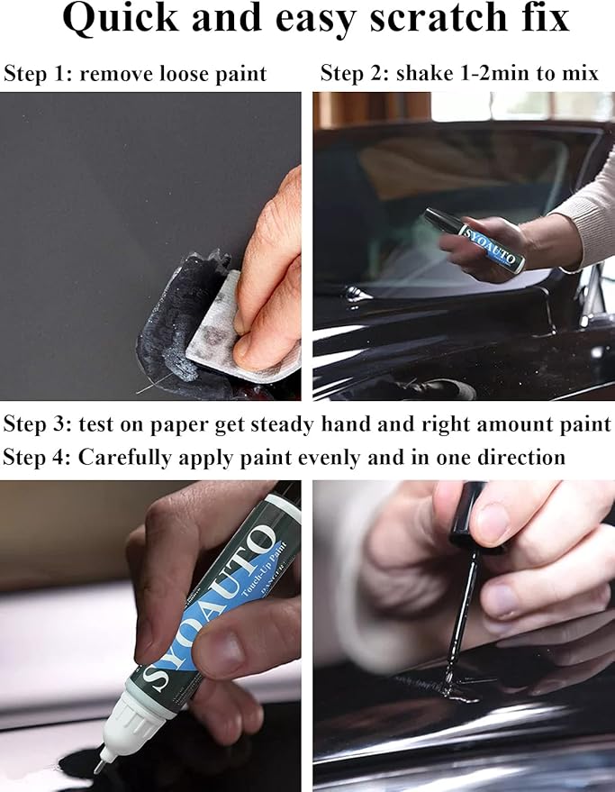 SYOAUTO Crystal Black Pearl NH731P Touch Up Paint Fit - Image 5