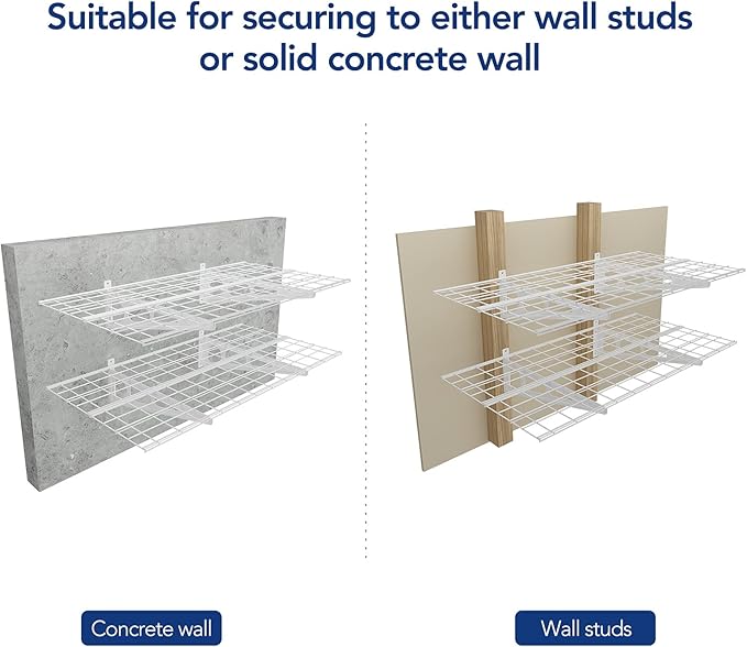 FLEXIMOUNTS 2-Pack 2x4ft 24-inch-by-48-inch Wall Shelf Garage Storage Rack Wall - Image 4