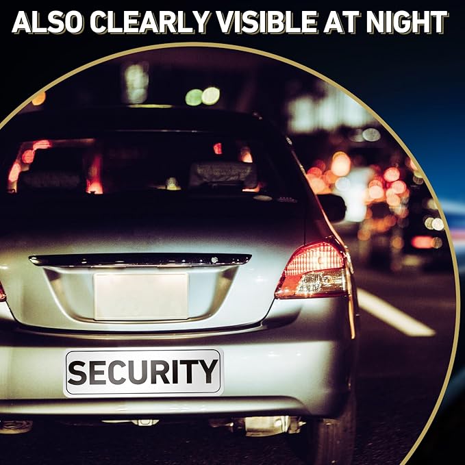 2 Pcs Security Officers Magnetic Signs Heavy Duty Reflective Security Sign - Image 5