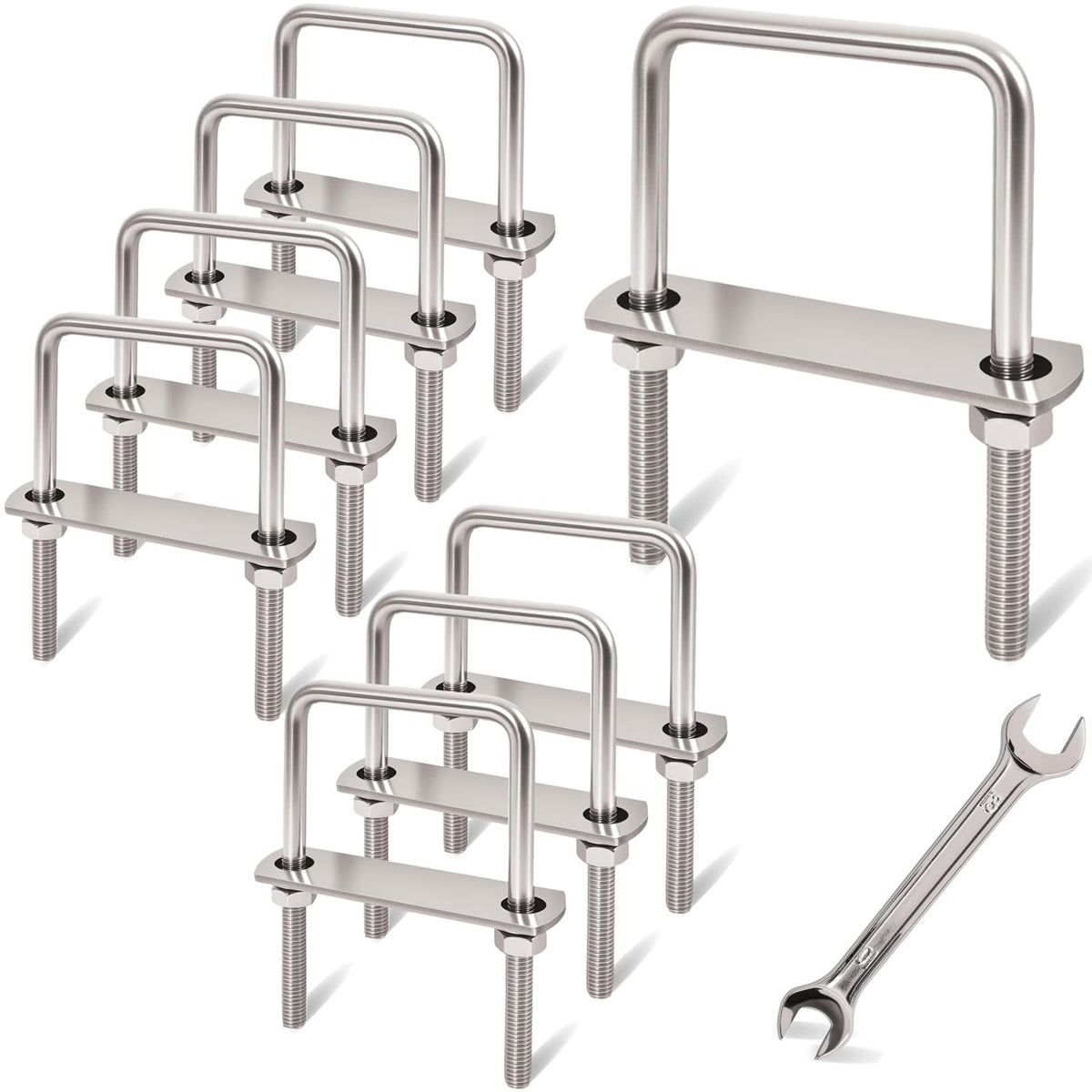 m8 square u bolts 2-1/2 inch wide, 5/16", main product view