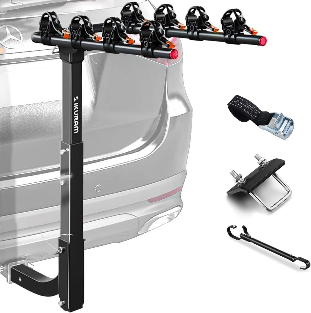 4 Bike Rack Bicycle Carrier Racks Hitch Mount Double Foldable Rack