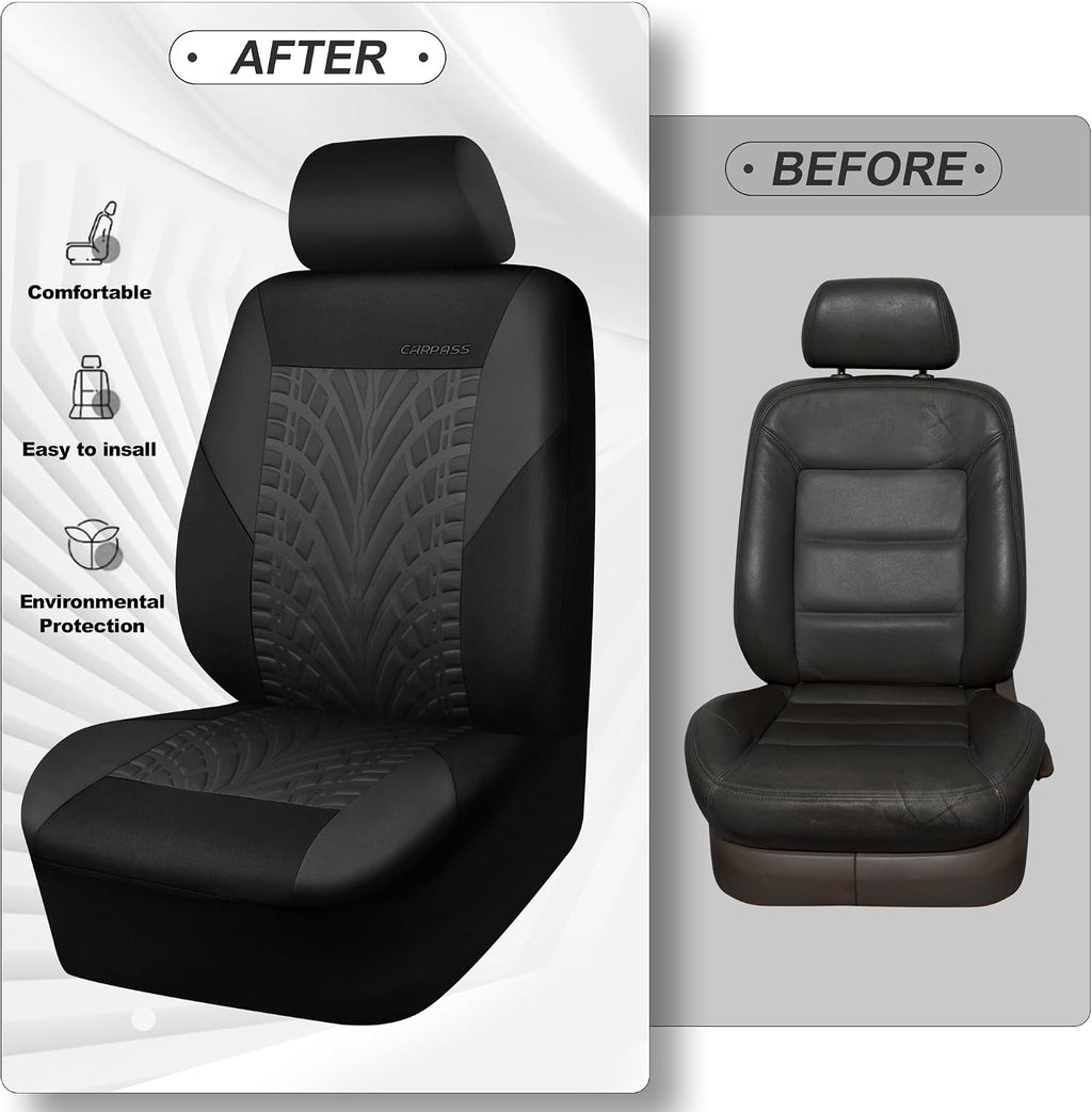 car pass car seat covers full sets, front, package contents