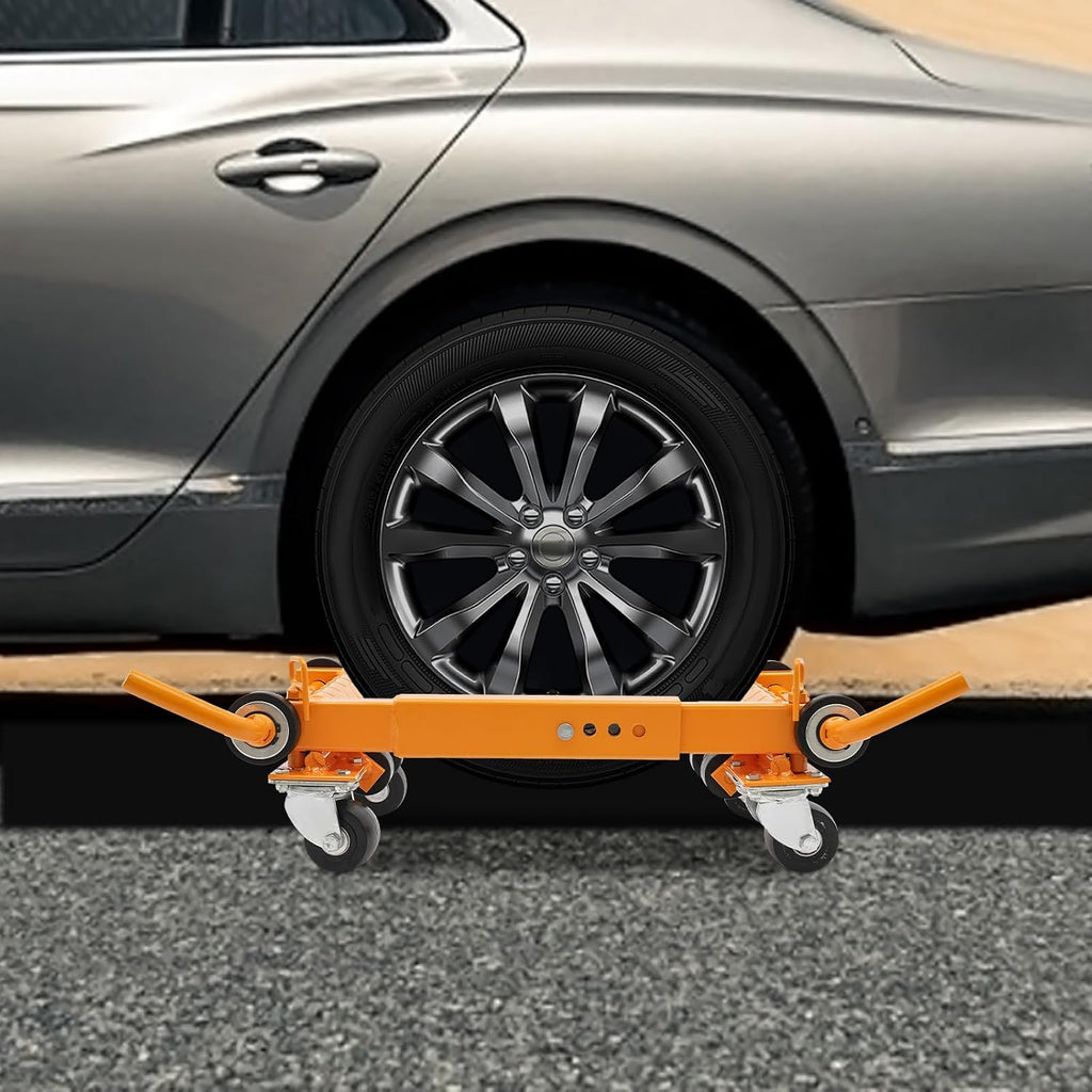 8818.49 Lbs Capacity Wheel Dolly, Adjustable Inner Width 13.77-16.53 Inches for Tires, Heavy-Duty Dolly for Cars, Trucks, Trailers, Motorcycles