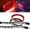 YONGMING 12 Volt Underglow Led Brake Light Strip, Tail Stop Turn Signal Flexible Led Light for Motorcycle Bike Car SUV RV Pack of 2 - Red