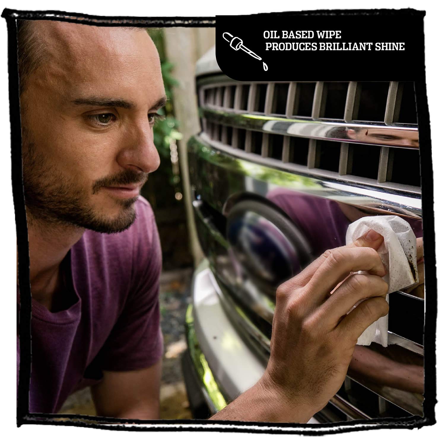 Tub O’ Towels Heavy Duty Chrome Wipes - Clean, Shine & Protect Chrome, Aluminum, Copper, and Brass Surfaces - Oil-Based Polishing Wipes - Resists Streaks & Fingerprints - 40 Count for Auto Detailing