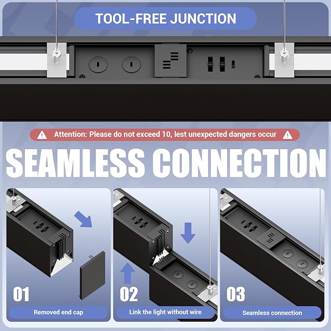 4FT LED Linear Lights 50/45/40/35/30W Up and Down Light, 3000K/4000K/5000K 4 - Image 5
