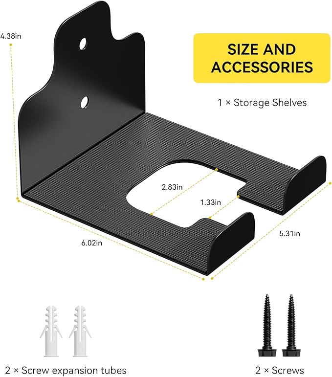 Garage Organizer Trimmer Rack, Garden Power Tool Hanger Weed Whackers Holder - Image 3