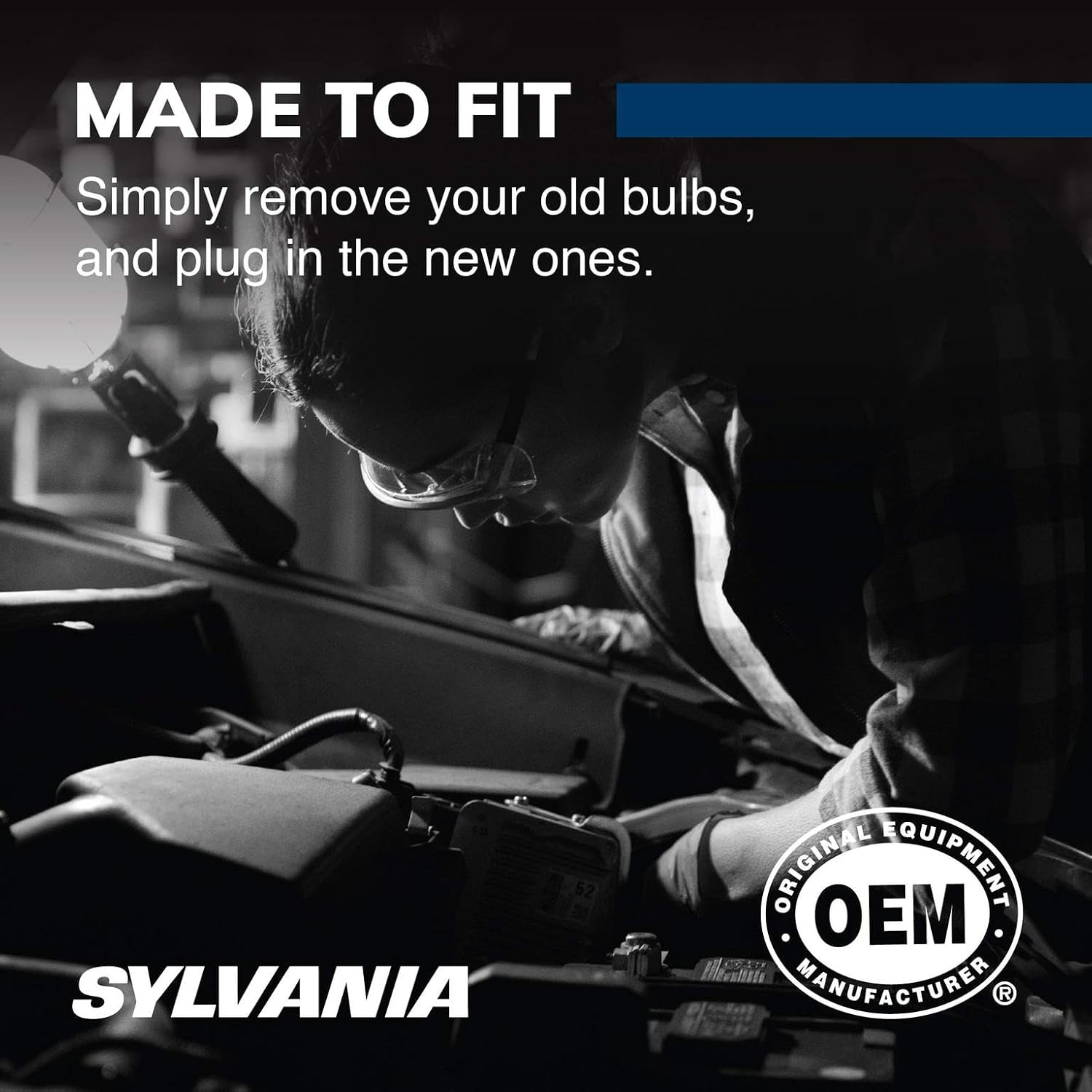 SYLVANIA - 7506 SilverStar Mini Bulb - Brighter and Whiter Light, Ideal for Daytime Running Lights (DRL) and Back-Up/Reverse Lights (Contains 2 Bulbs)