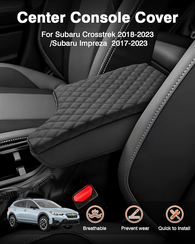 Shademax Subaru Crosstrek/Impreza Center Console Cover, Armrest Cover Cushion - Image 2