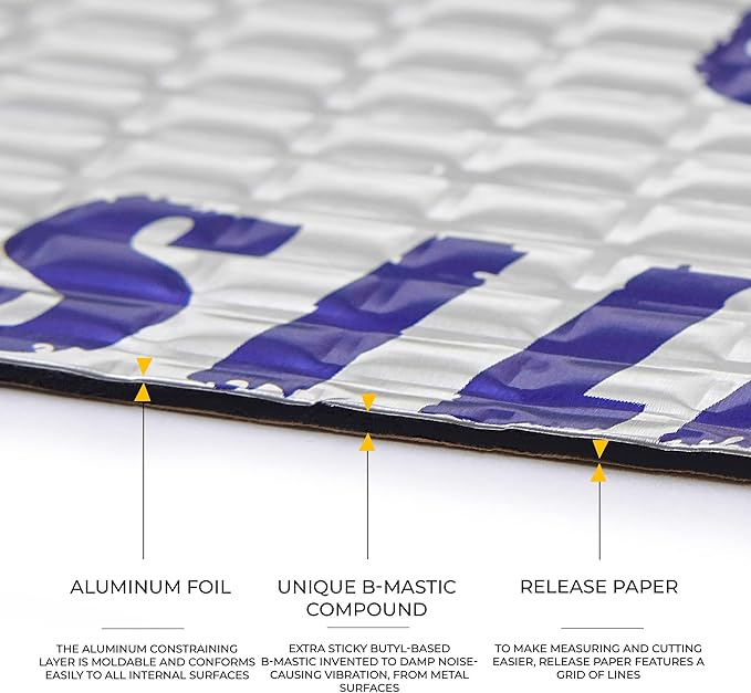 Siless 50 mil 26 sqft Car Sound Deadening mat - Image 2