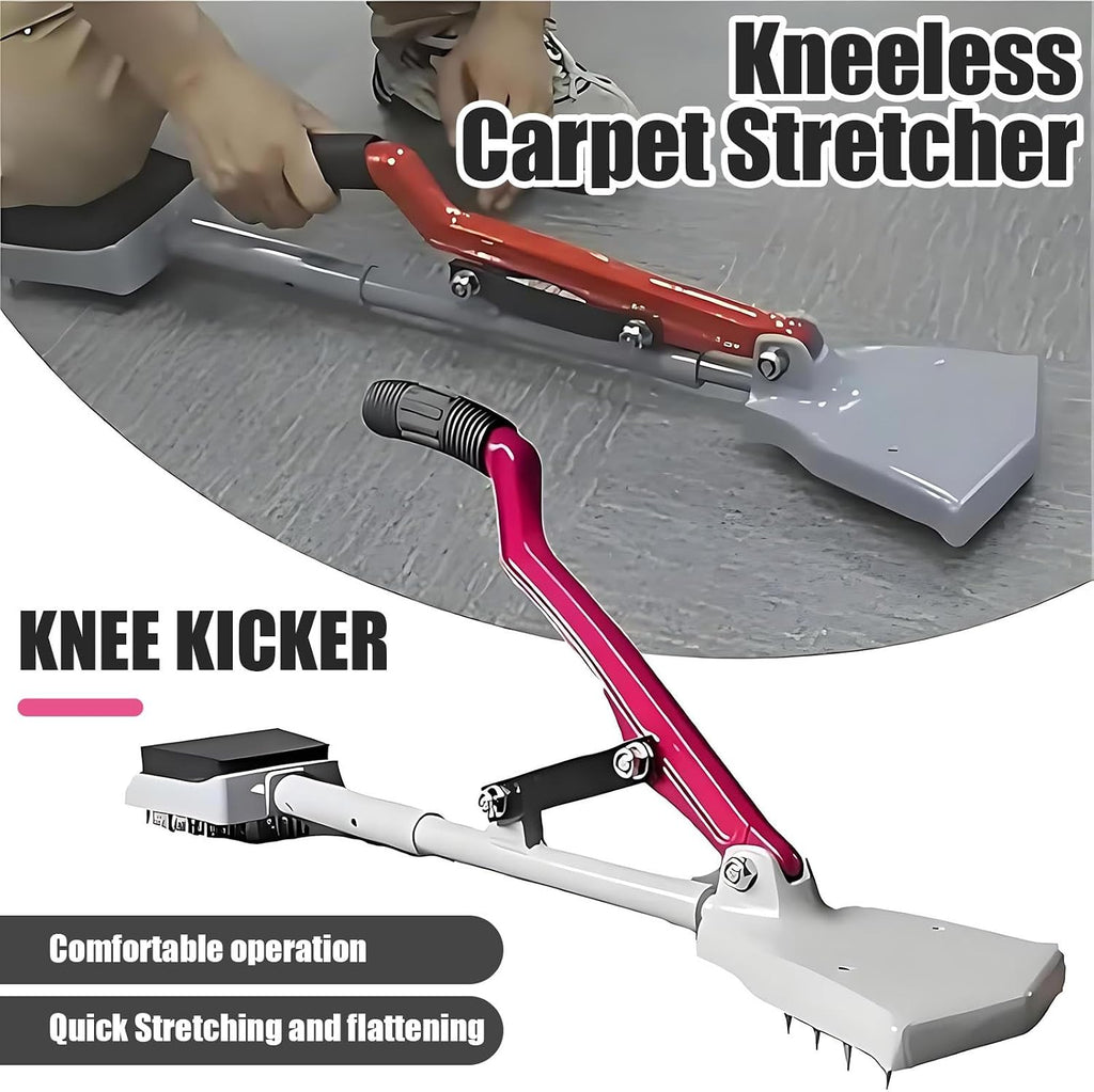 Carpet Stretcher Tool, Adjustable Telescoping Handle, Ideal for Thick and Low Pile Rugs, No Knee Impact Rug Stretching Solution
