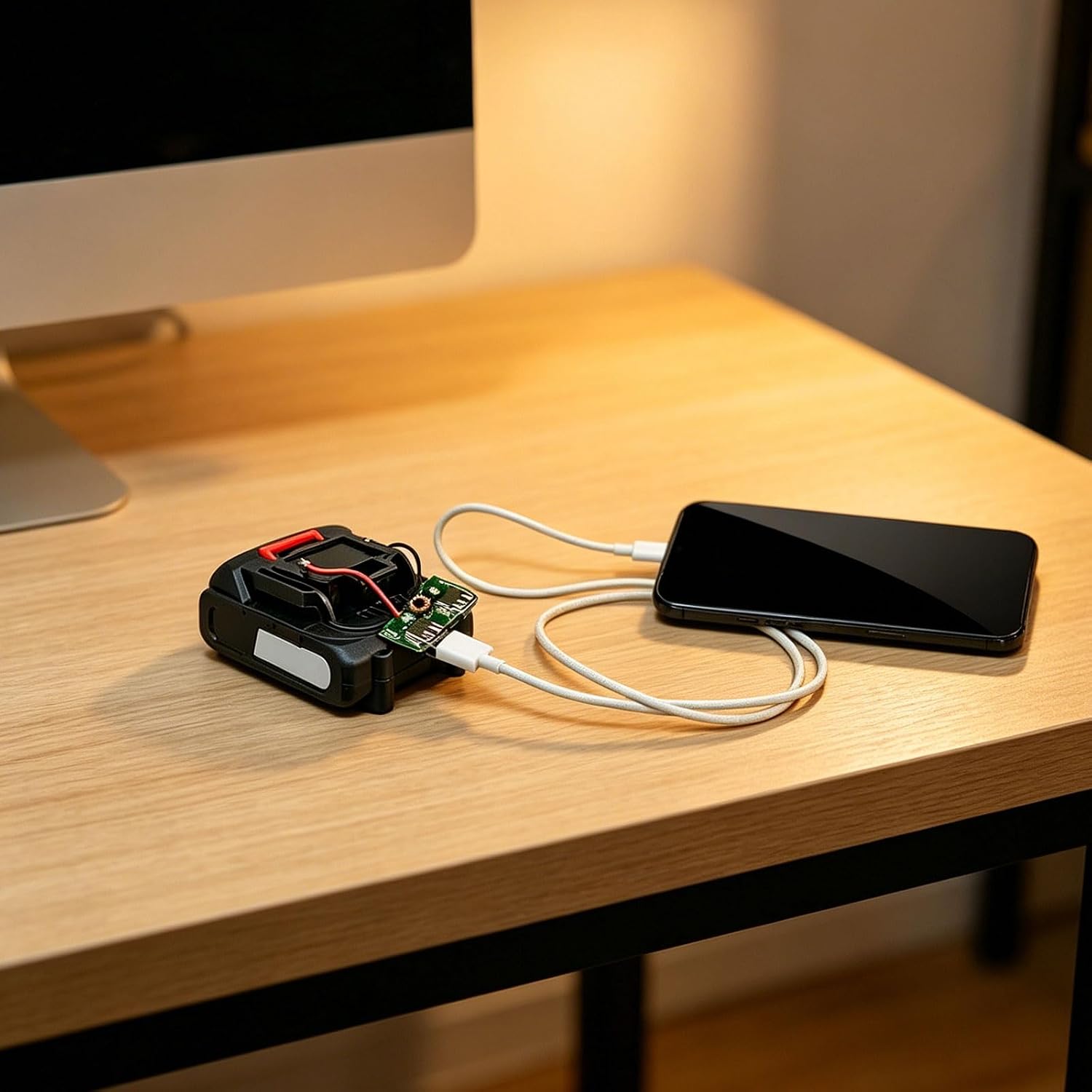 USB Chargers Adapter Voltage Regulator with Over Discharge Protections for 21V Lithiums Battery Power Converter USB Fast Charging Power Wheel Adapter Chargers