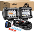 nilight 4inch off-road led light bar white amber, main product view