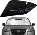 Windshield Sun Shade for Nissan Pathfinder 2022-2026 with 360° Rotating Shaft, Custom Fit Umbrella Sunshade for UV Blocking, Interior Heat Protection, Easy Storage