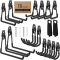 16 Pack Garage Hooks with Anti-Slip Coating Heavy Duty Wall Mount Hooks by Unknown