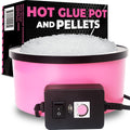 pink power electric hot glue pot for crafts, main product view