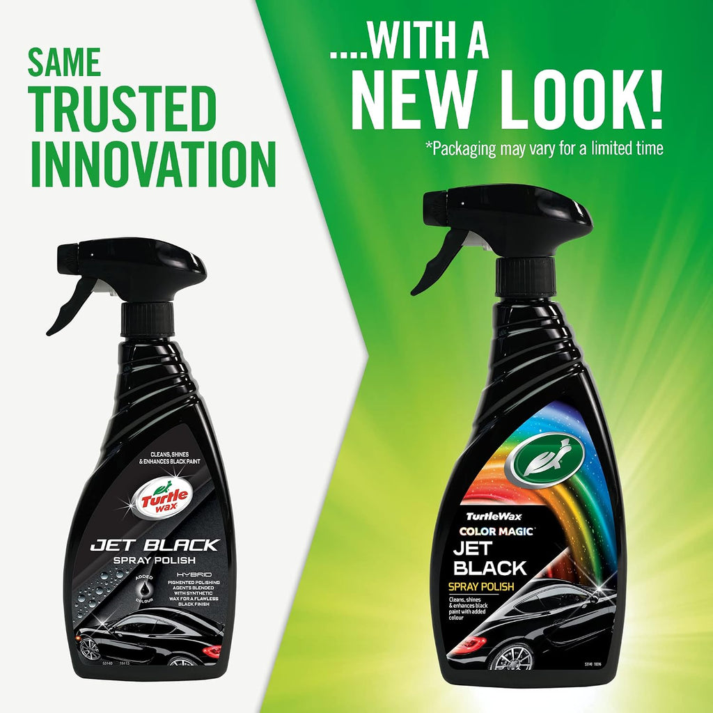Turtle Wax 53140 Jet Black Car Spray Polish Paintwork Protect & Restore 500ml