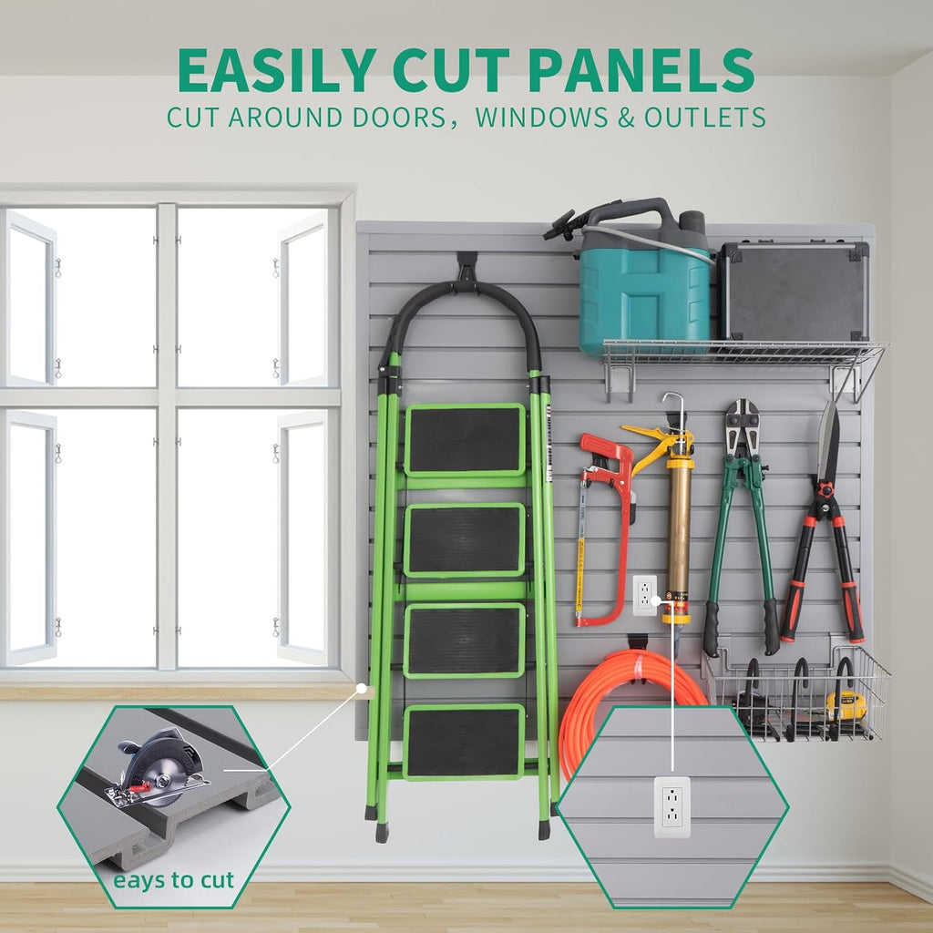 frayscent slat wall paneling garage slat wall storage on a desk or shelf