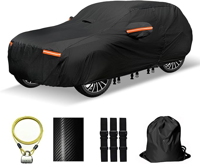30 Layers SUV Car Cover for Automobiles All Weather Waterproof, Outdoor by OWEEIO