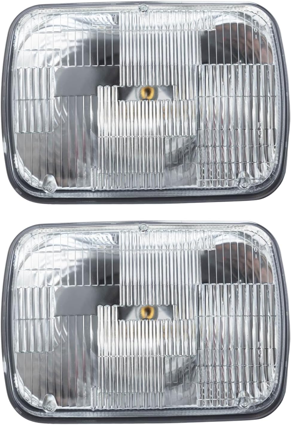 TRQ Driver and Passenger Side Headlight Assembly 2 Piece Set Sealed Beam Compatible with 99-10 Ford F250 F350 Super Duty 96-18 Chevrolet Express 1500 2500 3500 99-18 GMC Savana 1500 2500 3500