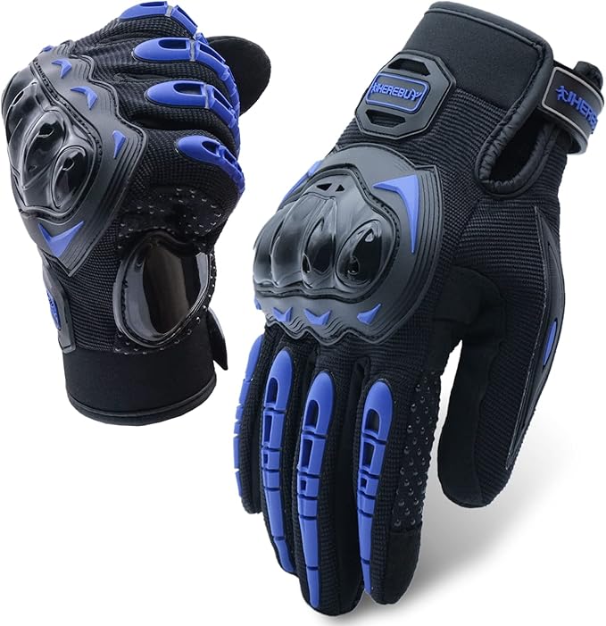 Motorcycle Gloves Touch Screen Full Finger Riding Gloves Knuckle Protection by UHEREBUY