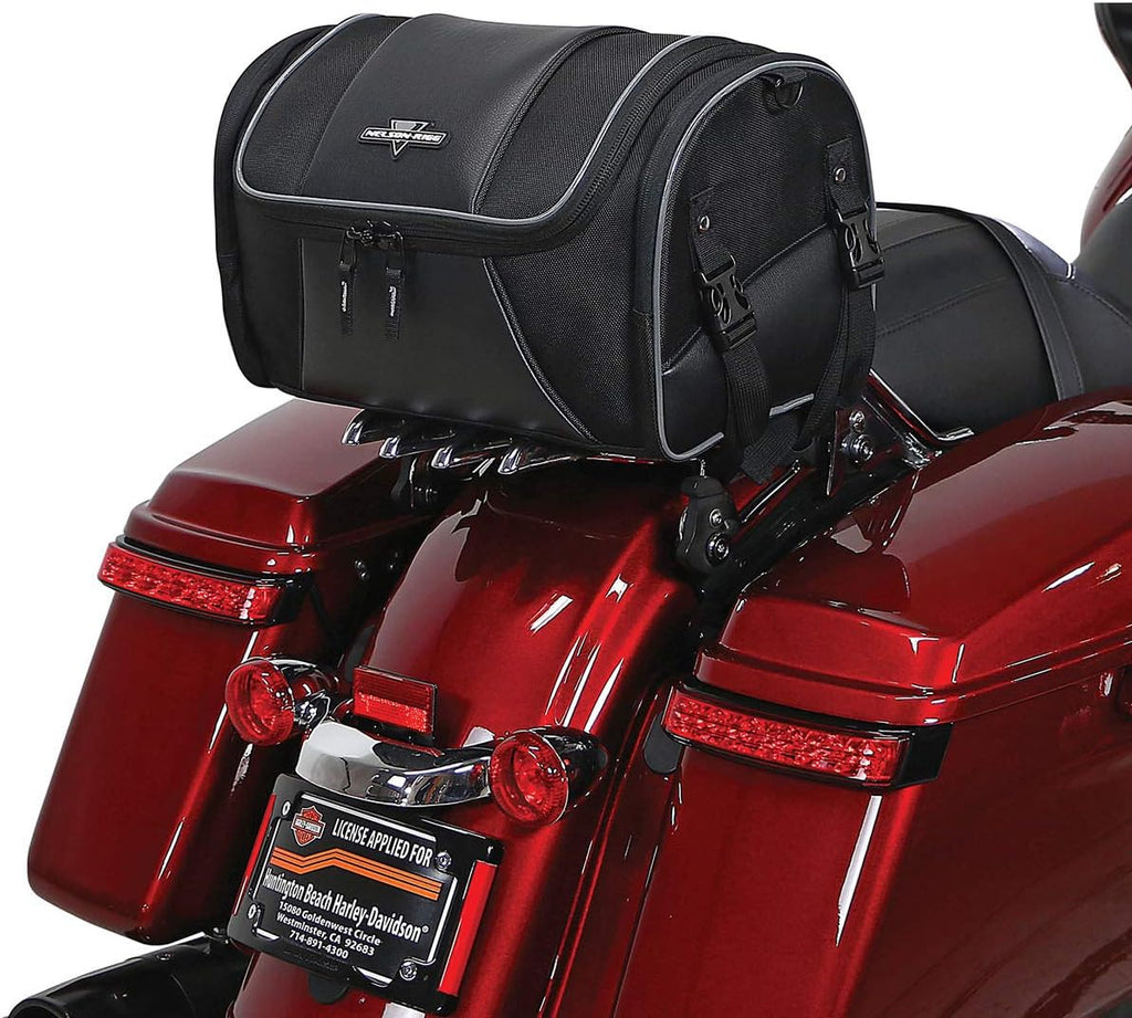Nelson-Rigg Route 1 Day Trip Backrest/Sissy Bar Rack Bag; Fits Harley Davidson, Indian, Yamaha & Suzuki Motorcycles