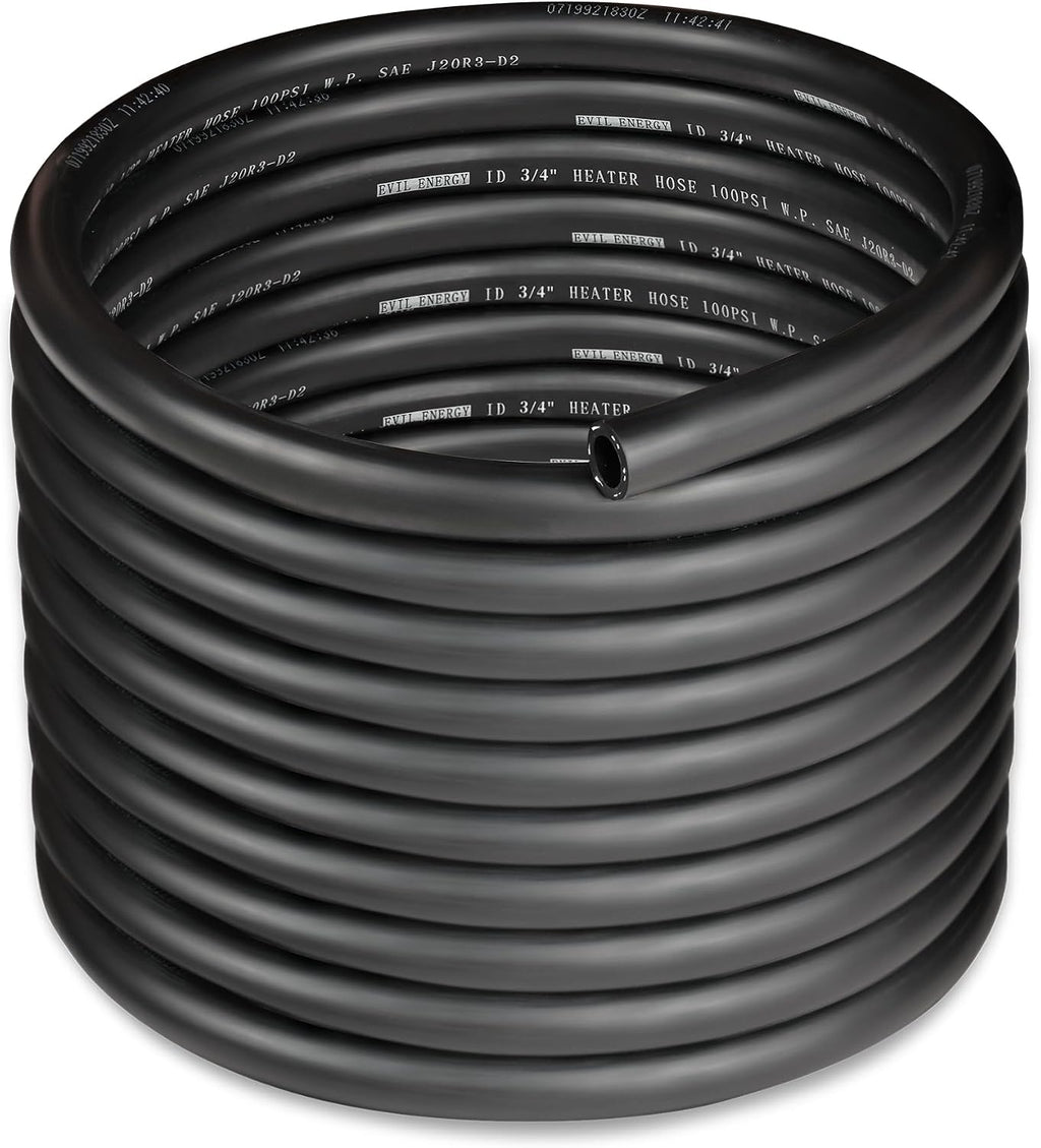 EVIL ENERGY 3/4" Heater Hose Coolant Radiator Straight 100PSI SAE 20R3 25FT