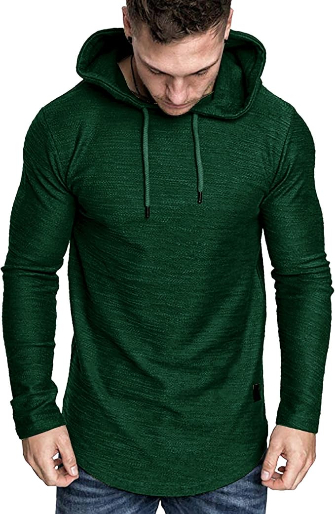 Lexiart Mens Fashion Athletic Hoodies Sport Sweatshirt Solid Color Fleece - Image 3