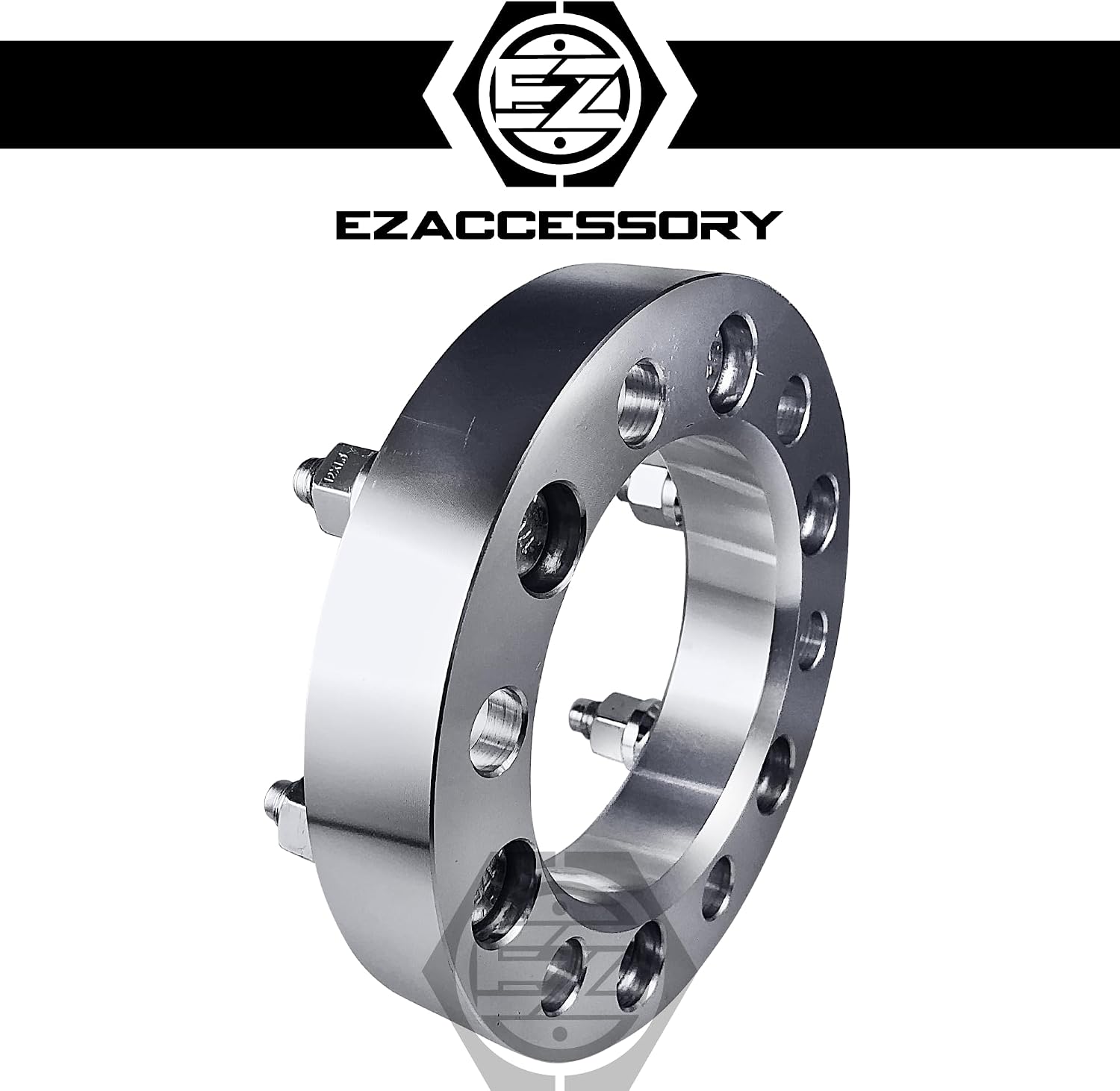 ezaccessory 4 Wheel Adapters 6x5.5 to 6x120 | 1.25" Thick Fits Chevy 6 Lug Silverado Tahoe & Mount Wheels Colorado 15-22 + Hub Ring 108-78