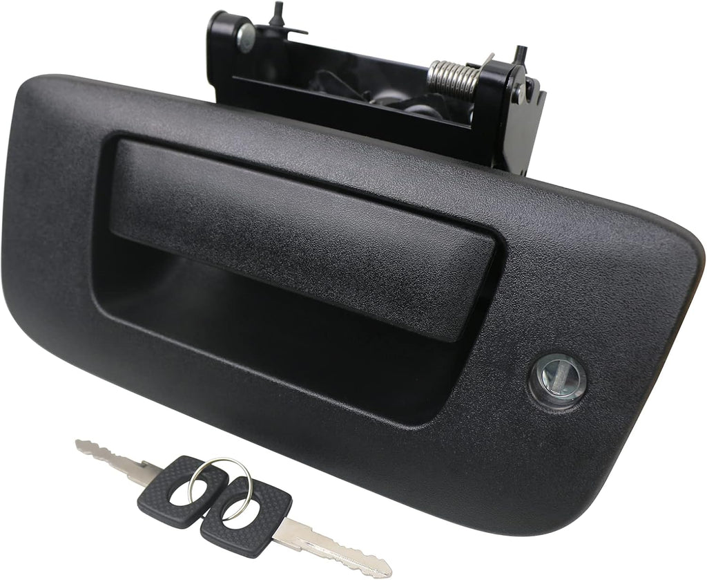APPERFiT Locking Tailgate Handle Latch w/Bezel & Lock Cylinder 22755305 Compatible with 2007-2014 Chevrolet Chevy Silverado GMC Sierra 1500 2500 3500 Truck Bed Tail Gate Door Panel