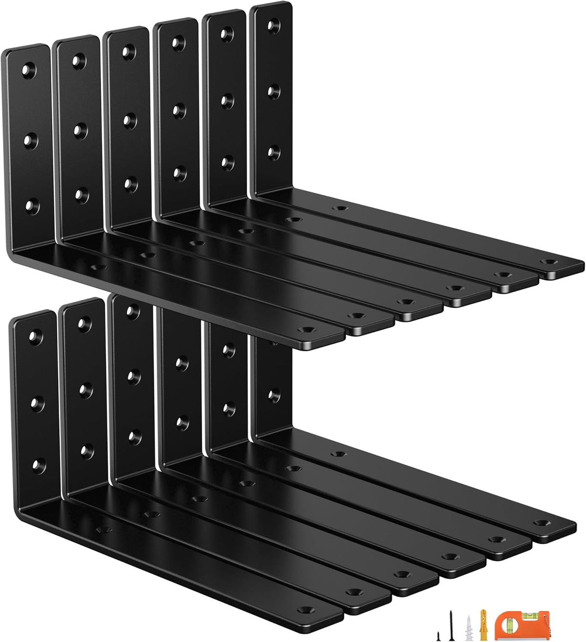 neodrop 12-pack 12 inch heavy duty shelf brackets, main product view